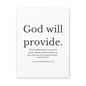 God Will Provide Scripture Wall Art | Rooted & Ready™ Christian Print | Faith-Based Home Decor
