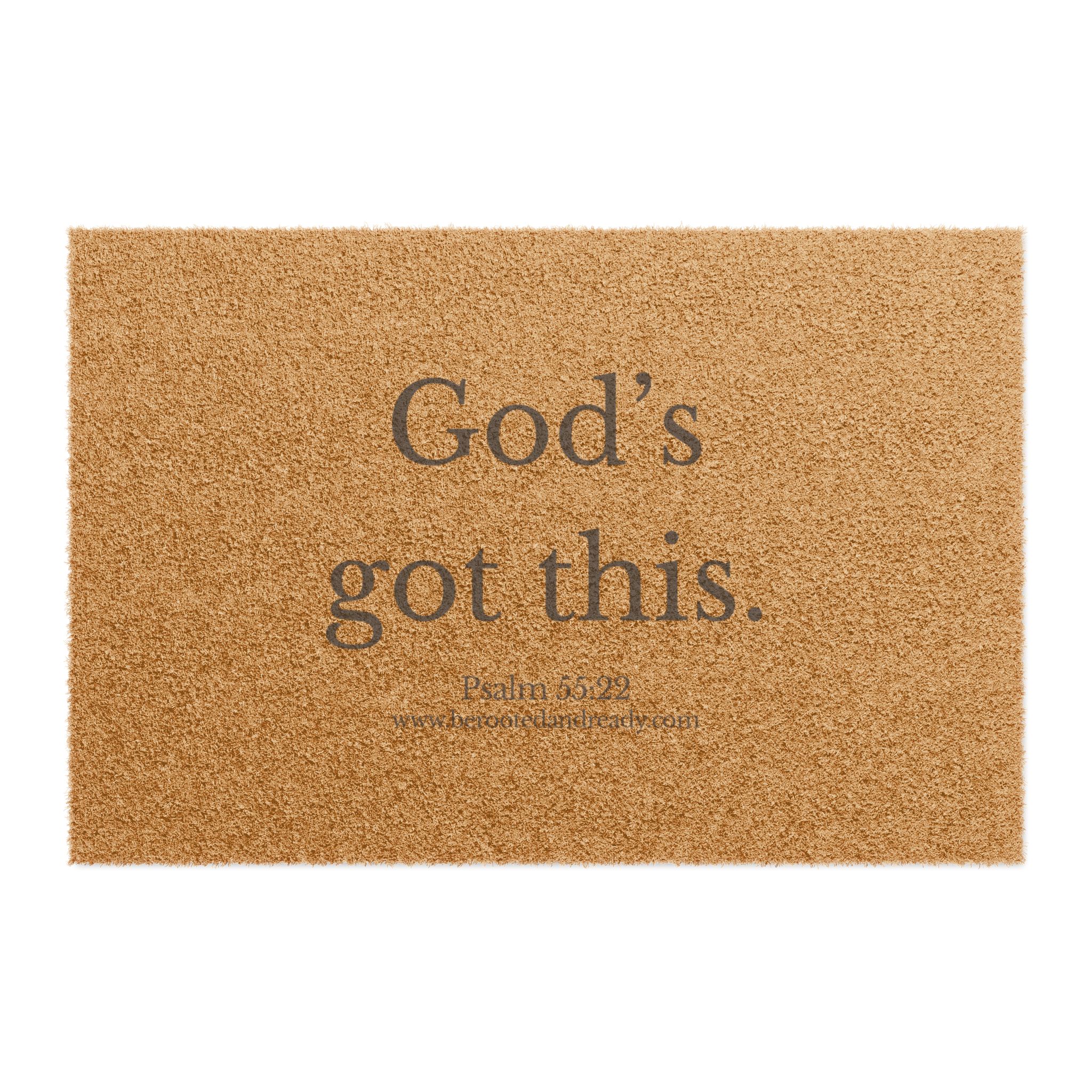 Gods Got This - Christian Doormat | Rooted & Ready™ Faith Home Decor | Welcome Scripture Mat