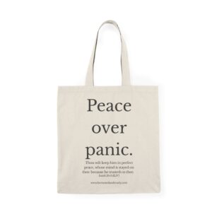 Peace Over Panic - Full Scripture Edition Tote | Rooted & Ready™ Faith-Based Bag | Christian Gift for Women