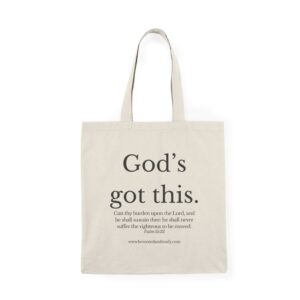 Gods Got This - Full Scripture Edition Tote | Rooted & Ready™ Faith-Based Bag | Christian Gift for Women