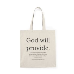 God Will Provide - Full Scripture Edition Tote | Rooted & Ready™ Faith-Based Bag | Christian Gift for Women
