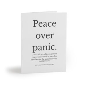 Peace Over Panic Greeting Card