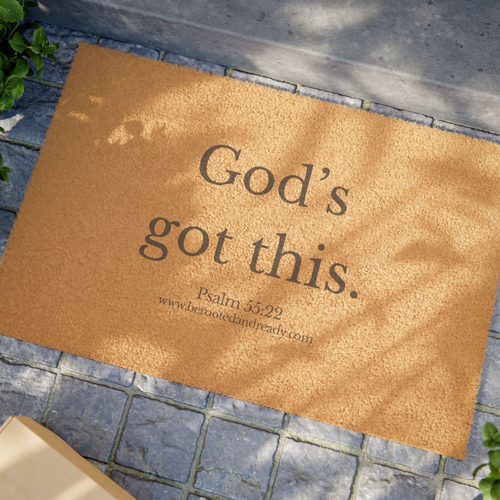 Gods Got This - Christian Doormat | Rooted & Ready™ Faith Home Decor | Welcome Scripture Mat - Image 4