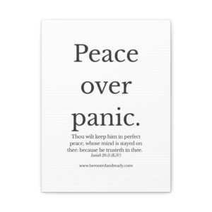 Peace Over Panic Scripture Wall Art
