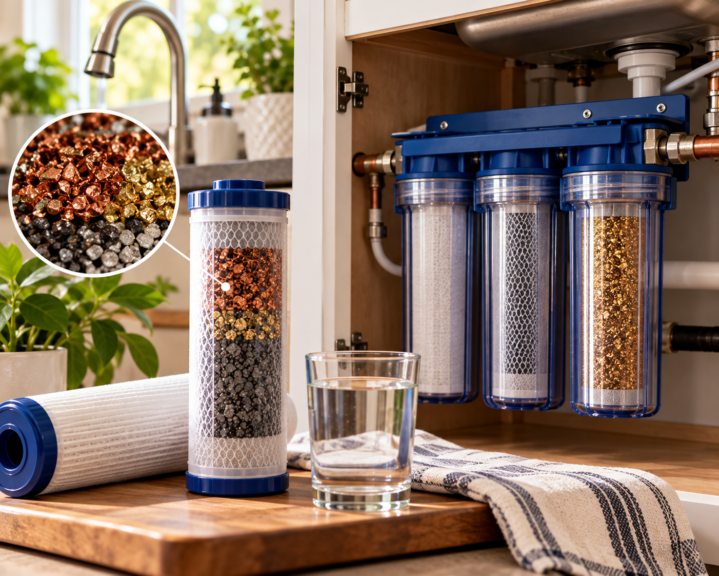Copper and Zins in Water Purification